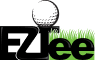 Logo of EZTee with stylized golf ball and grass