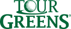 Logo of Tour Greens with Stylized Golf Ball in green